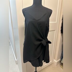 She + Sky Black Wrap Romper - Size M